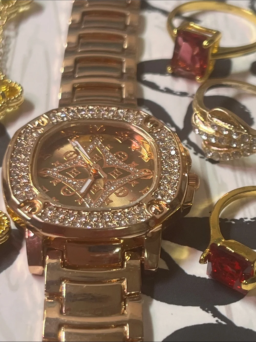 5 piece watch set gold tone - fashion must have